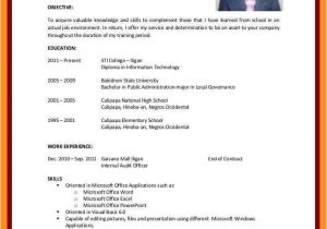 Resume for Students with No Work Experience 12 13 Cv Samples for Students with No Experience