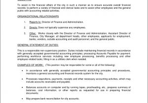 Resume format for Back Office Job 7 Employee Job Description Template Sampletemplatess