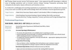 Resume format for Bank Job 5 Examples Of Resume for A Bank Job Cains Cause