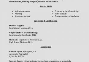Resume format for Beautician Job How to Write A Perfect Cosmetology Resume Examples Included
