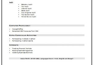 Resume format for Ca Fresher Over 10000 Cv and Resume Samples with Free Download