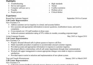 Resume format for Call Center Job Call Center Resume Samples Sample Resumes