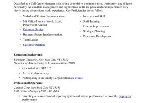 Resume format for Call Center Job Call Center Resume Samples Sample Resumes