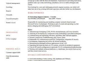 Resume format for Ccna Network Engineer Fresher 6 Network Engineer Resume Templates Psd Doc Pdf