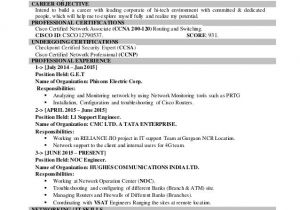 Resume format for Ccna Network Engineer Fresher Ccna Resume Dekstop Resume format Download Resume