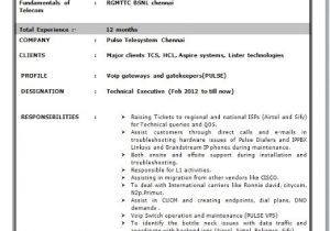 Resume format for Ccna Network Engineer Fresher Network Engineer Resume format