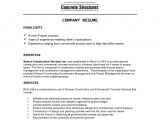 Resume format for Company Job Construction Company Resume Template Resume Templates