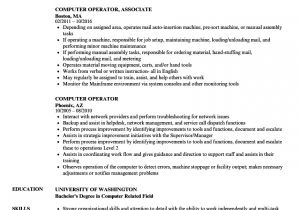 Resume format for Computer Job Computer Operator Resume Samples Velvet Jobs