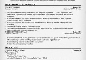 Resume format for Computer Operator Job Pin by Resume Companion On Resume Samples Across All