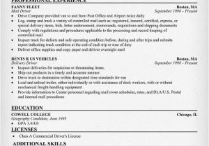 Resume format for Driver Job 12 13 Resume Examples for Truck Drivers