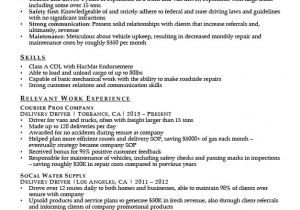 Resume format for Driver Job Delivery Driver Resume Sample Resume Companion