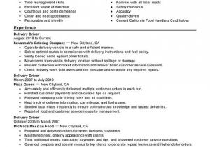 Resume format for Driver Job Delivery Driver Resume Sample Resume Examples Free