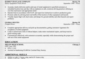 Resume format for Driver Job Heavy Truck Driver Resume Resumecompanion Com Resume