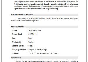 Resume format for Ece Freshers B Tech Ece Fresher Resume Free Download 2 Resume