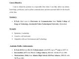 Resume format for Ece Freshers Resume format Sample Resume format for Diploma Students
