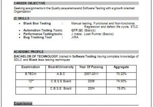 Resume format for Ece Freshers Sample Template Of An Excellent B Tech Ece Electronics