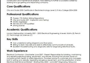 Resume format for Electrician Job Electrician Resume Samples Ipasphoto