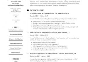 Resume format for Electrician Job Guide Electrician Resume Samples 12 Examples Pdf