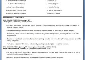 Resume format for Electrician Job Journeyman Electrician Resume Samples Resume Examples
