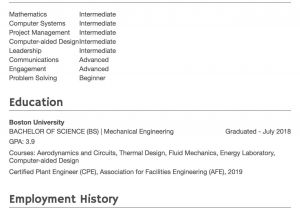 Resume format for Engineering Job Engineering Resumes Resume Example Resume Com