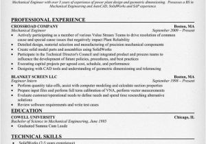 Resume format for Engineering Job Mechanical Engineering Resume Sample Resumecompanion Com
