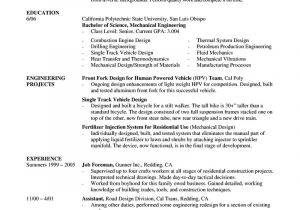Resume format for Engineering Job Resume Examples Mechanical Engineer Engineer Examples