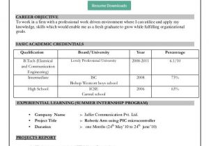 Resume format for Fresher Free Download In Ms Word 2007 Resume format Download In Ms Word Download My Resume In Ms