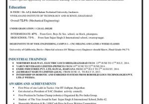 Resume format for Fresher Quora What is the Best Resume for Mechanical Engineer Fresher