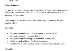 Resume format for Fresher Teacher Job In India Fresher Teacher Resume Samples India Fresher Teacher Resume