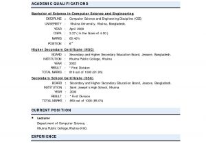 Resume format for Fresher Teacher Job In India Resume format Used In India 2 Resume format Standard