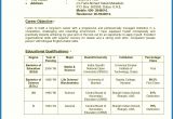 Resume format for Fresher Teacher Job In India Resume Of A Teacher India Teachers Resume format India