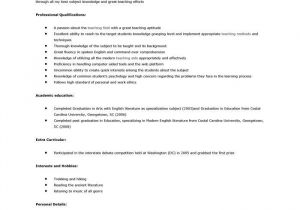 Resume format for Fresher Teacher Job Resume Sample for Applying Teacher Art Teacher Sample