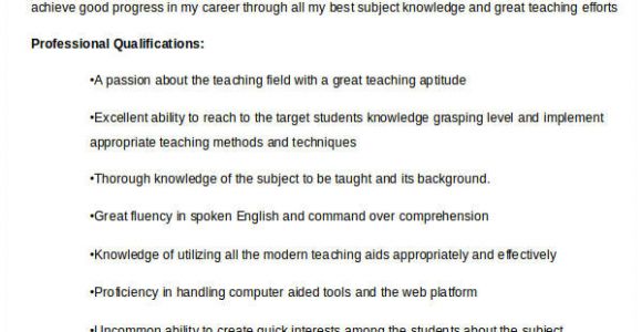 Resume format for Fresher Teacher Job Teacher Resume Sample 37 Free Word Pdf Documents
