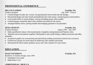 Resume format for Fresher Textile Designer Fashion Designer Resume Sample Resumecompanion Com