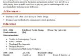 Resume format for Fresher Textile Designer Textile Designer Cv Template 1