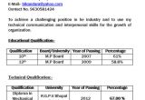 Resume format for Freshers Diploma Mechanical Engineers 40 Fresher Resume Examples