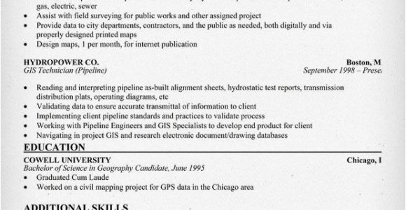 Resume format for Gis Job Gis Technician Resume Resumecompanion Com Resume