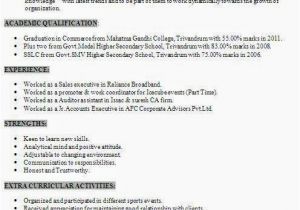 Resume format for Hindi Teacher Job In India Cv format Sample In Word