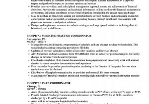Resume format for Hospital Job Hospital Coordinator Resume Samples Velvet Jobs