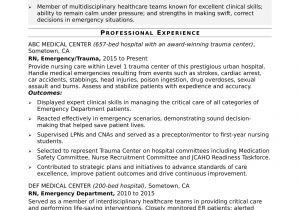 Resume format for Hospital Job Hospital Nurse Resume Sample Monster Com