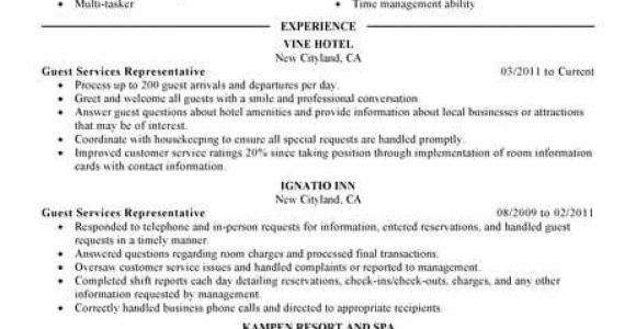 Resume format for Hotel Job 12 Amazing Hotel Hospitality Resume Examples Livecareer