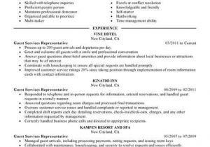 Resume format for Hotel Job Pdf 12 Amazing Hotel Hospitality Resume Examples Livecareer