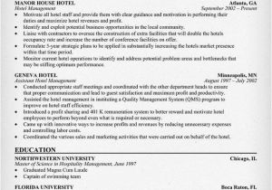 Resume format for Hotel Management Job Hotel Management Resume Resumecompanion Com