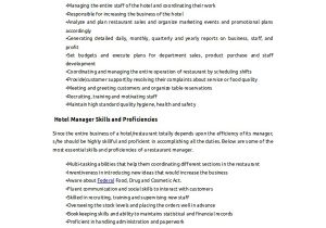 Resume format for Hotel Management Job Sample Objective 40 Examples In Pdf Word