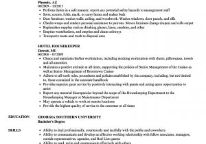 Resume format for Housekeeping Job Hotel Housekeeper Resume Samples Velvet Jobs