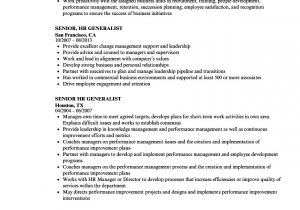 Resume format for Hr Job Entry Level Hr Generalist Resume Sample Resume Examples