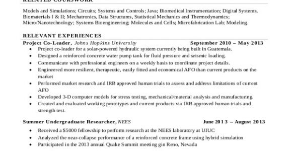 Resume format for It Engineer 17 Engineering Resume Templates Pdf Doc Free