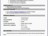 Resume format for Job Fresher Fresher Resume format