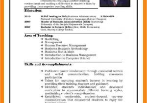 Resume format for Job Interview Ms Word 6 Cv Pattern for Job theorynpractice
