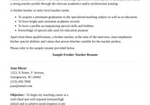 Resume format for Kindergarten Teacher Fresher Preschool Teacher Resume with No Experience Templates at
